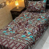 4 Pieces Crystal Cotton Single Pair Bedsheet  SB 549